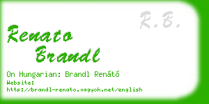 renato brandl business card